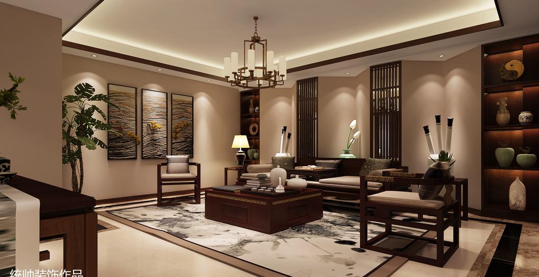 中骏雍景湾新中式联排别墅装修-7