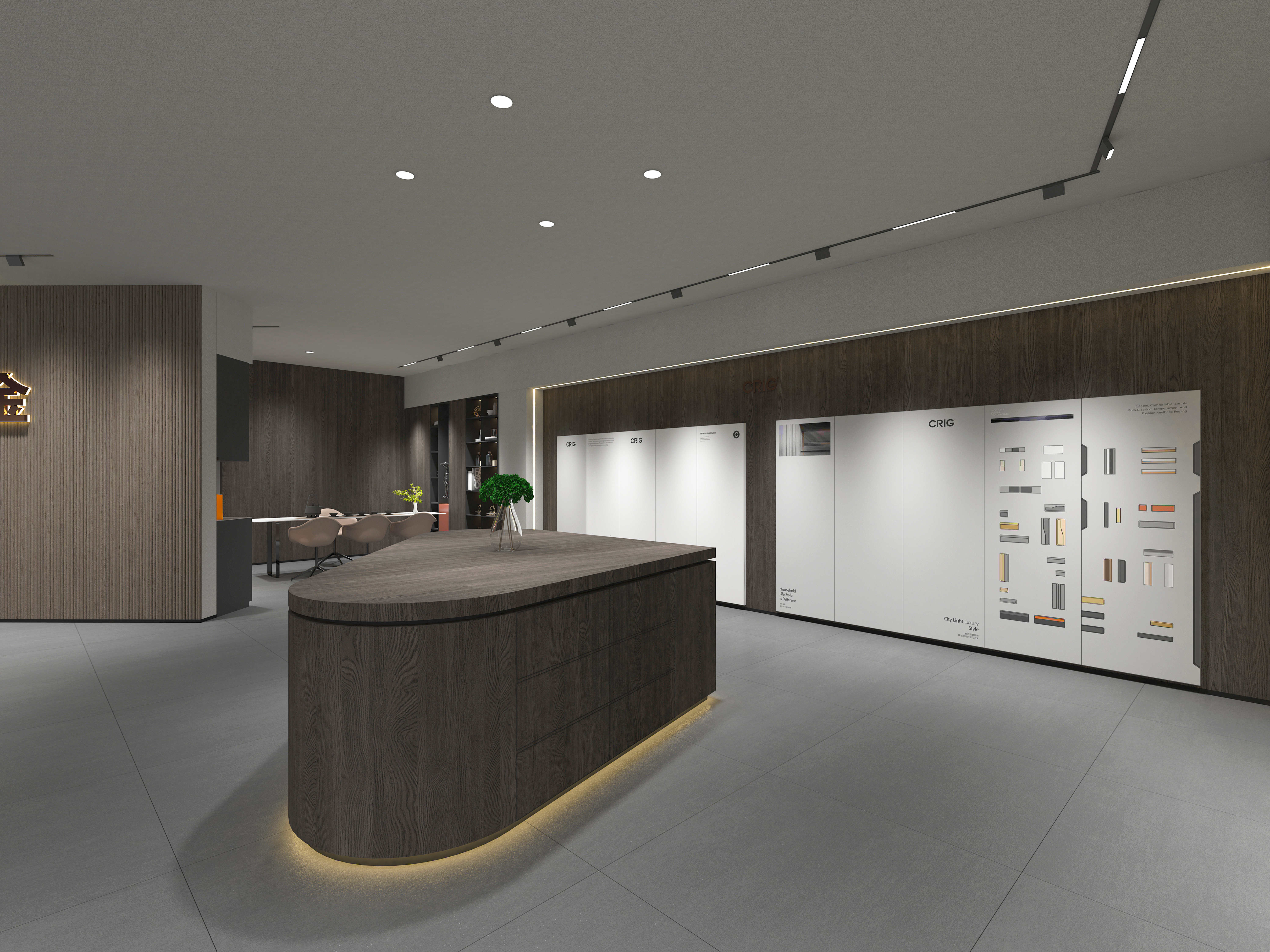 展厅设计  简约质感商业展示空间设计-9