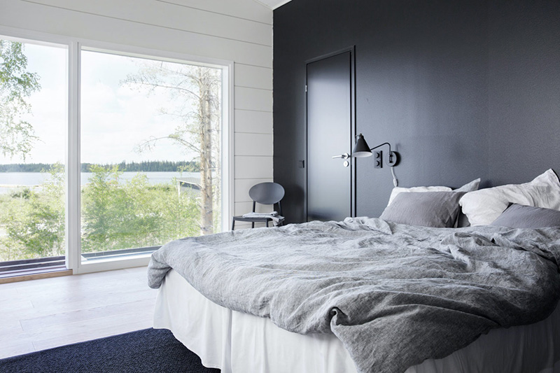 芬兰林间轻现代木屋设计-9