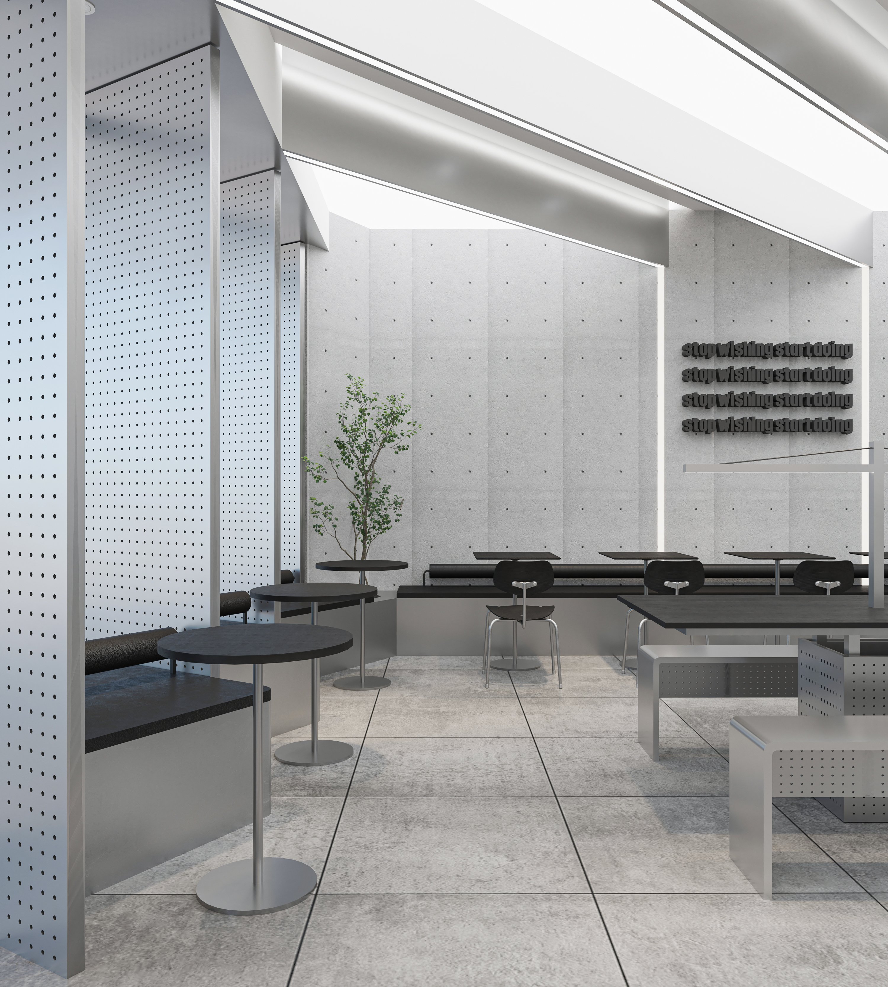 尽显高级冷酷的咖啡厅设计-5