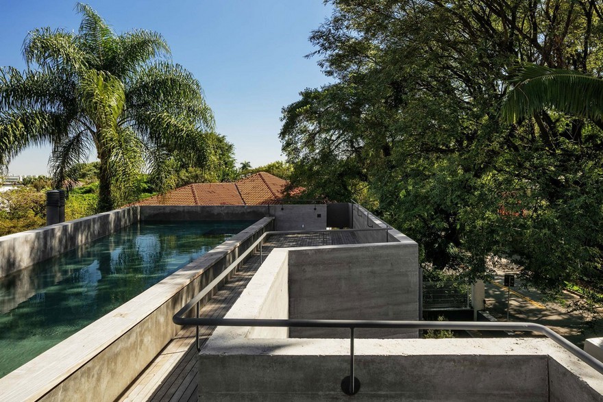 巴西圣保罗“野蛮人”混凝土住宅,树梢泳池景色迷人-22