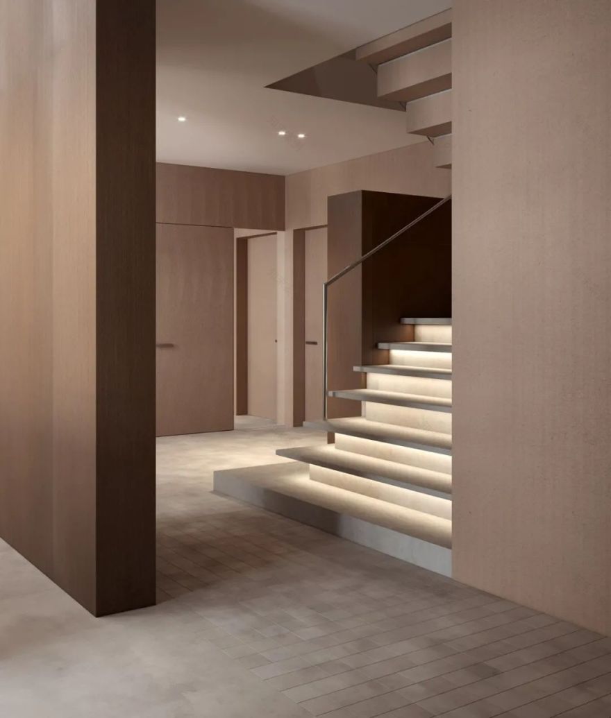 现代淡雅的平顶层复式公寓-14