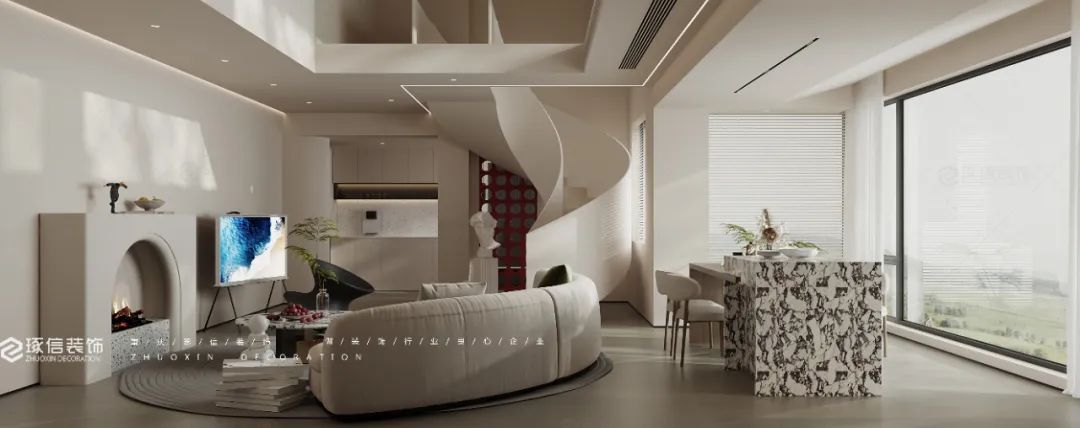 中海右岸奶油极简之家丨中国重庆丨陈庆-14