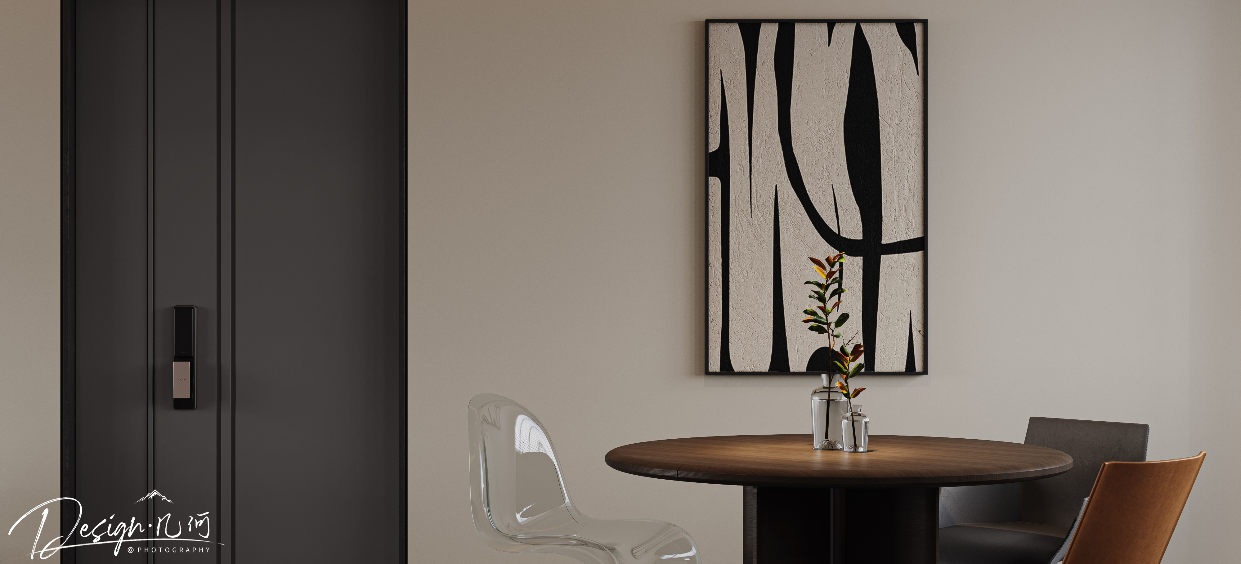 几何空间视觉表现 | 石榴林语春晓现代客餐厅-8