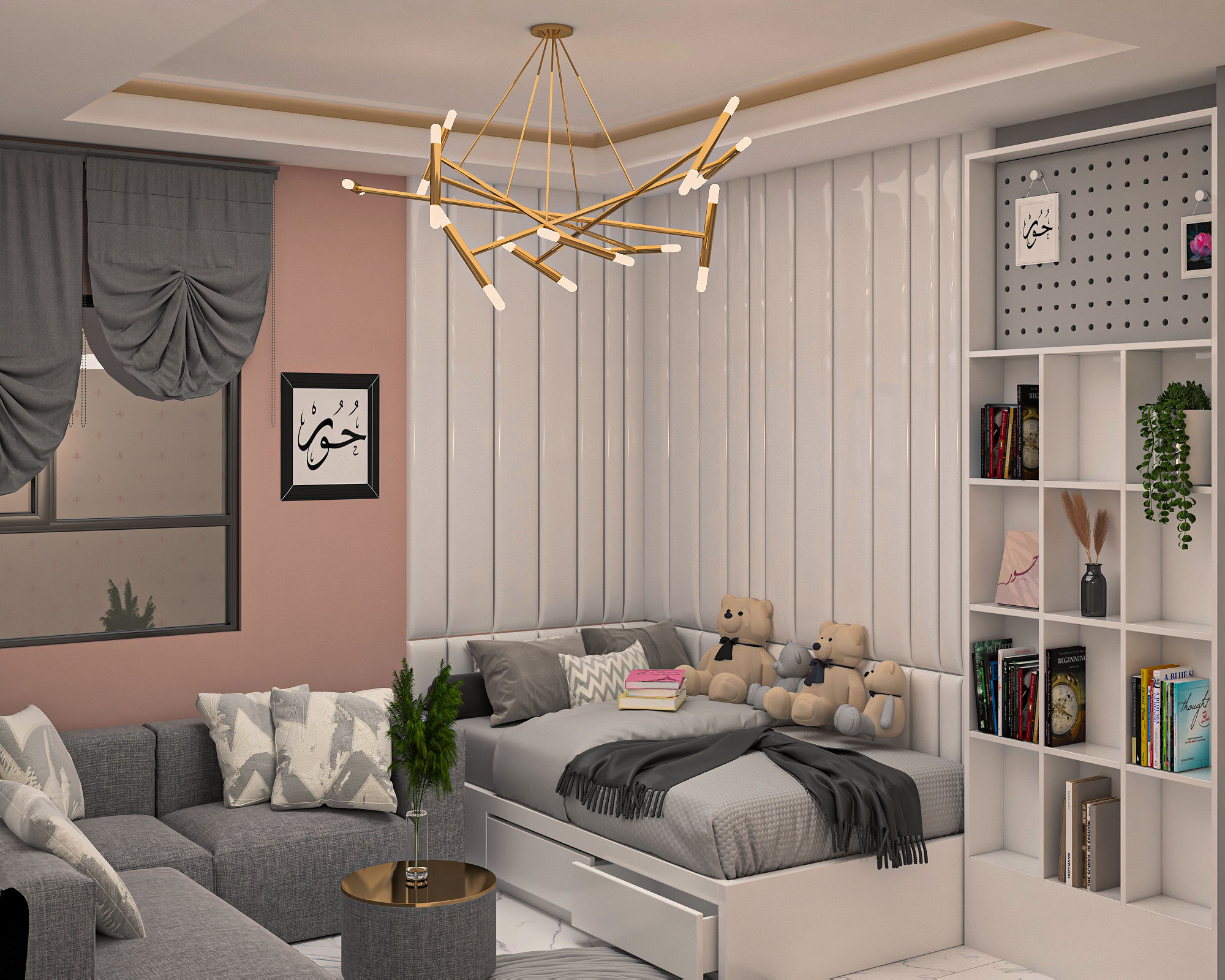男孩女孩卧室现代室内设计-7