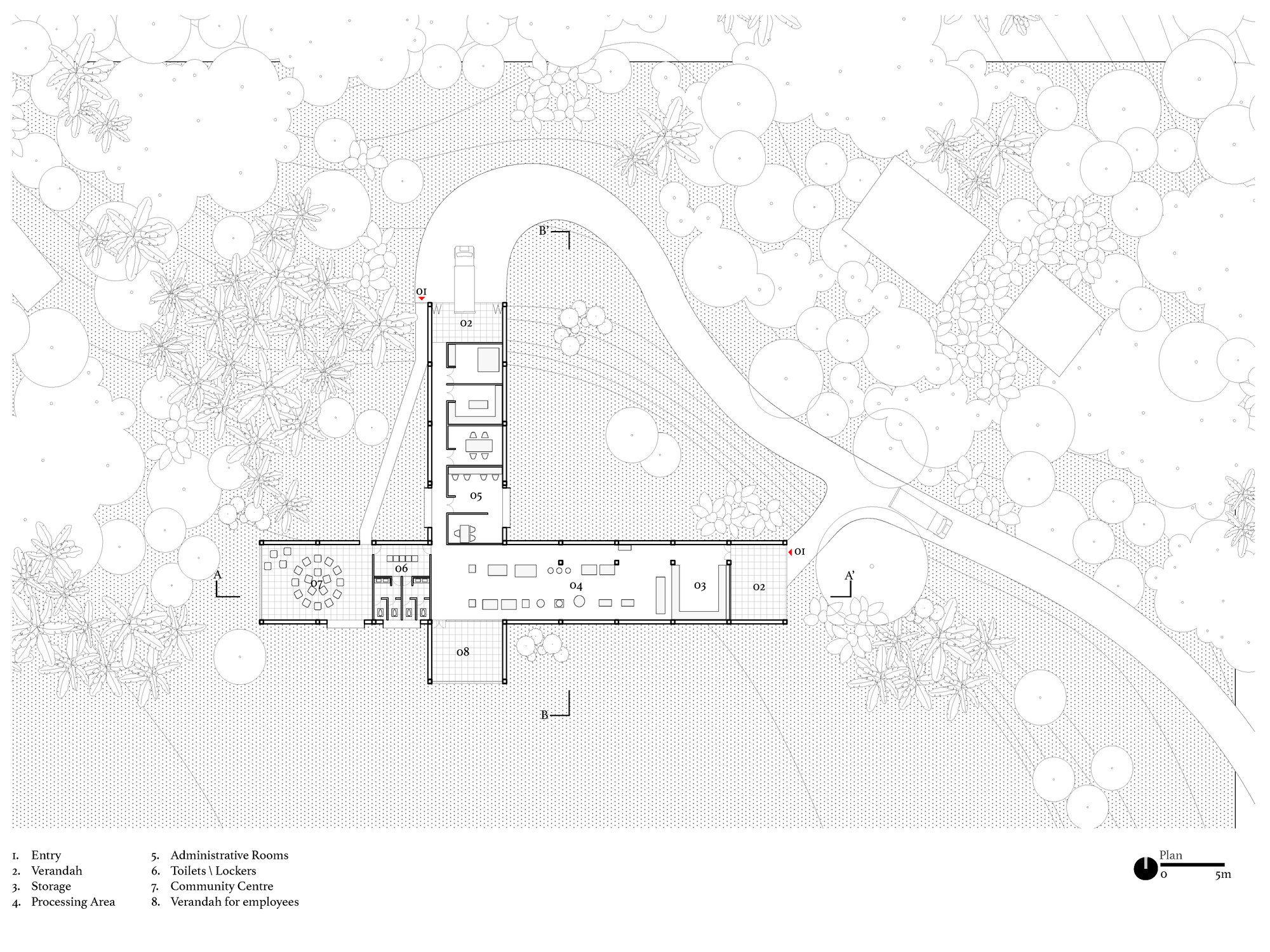 Jackfruit Processing Unit and Community Centre / atArchitecture-14