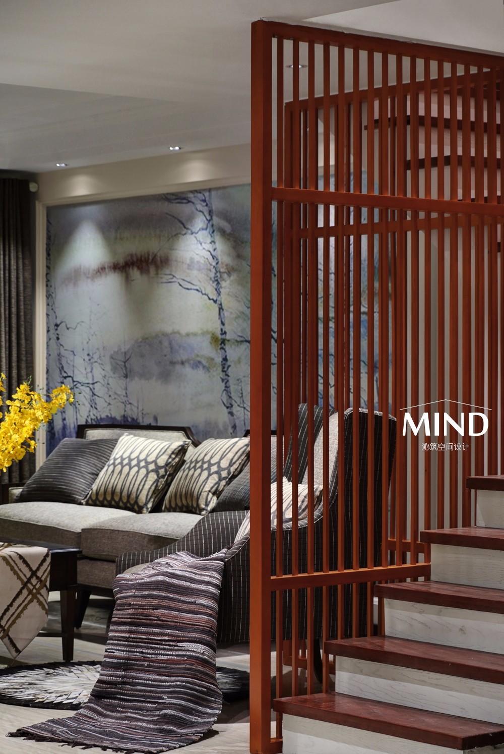 沁筑空间设计 | 新中式美学的大理石与实木之歌-3