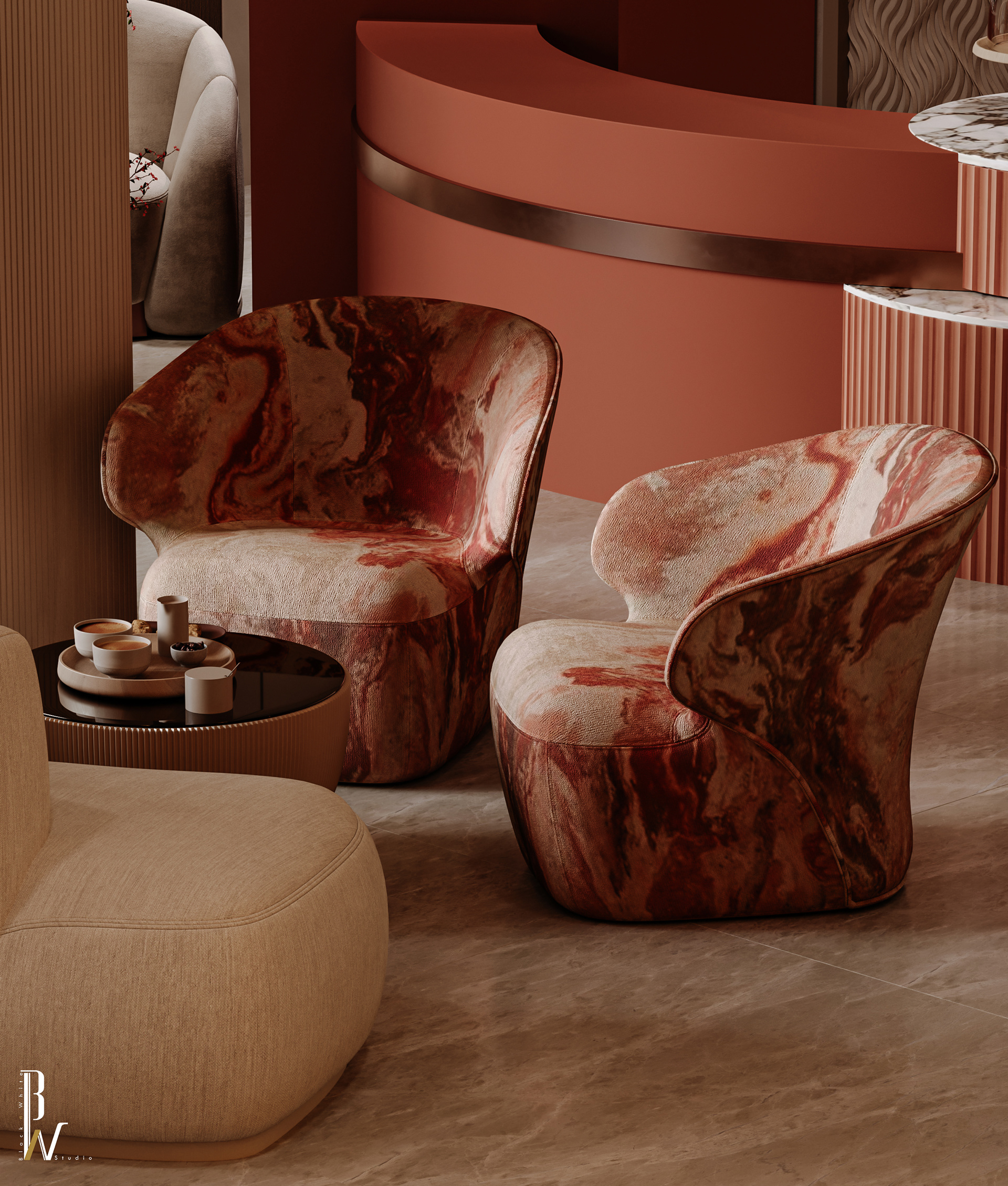 露芮巧克力咖啡馆丨沙特阿拉伯丨Black N White studio-5