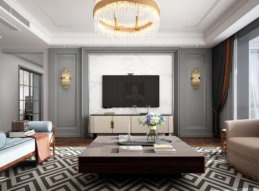 
尚晓明丨云端点墨设计 -180平层/午后红茶 -1