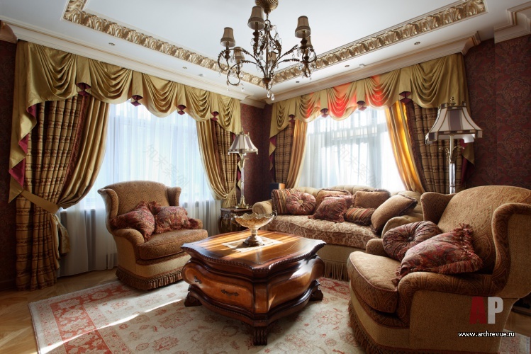 豪华古典风格带泳池别墅室内设计丨Михайлова Светлана(米哈伊洛娃·斯韦特兰娜)-29
