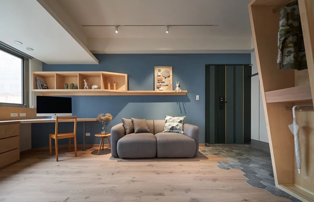 台北 105㎡老房改造,客餐厨全开放,还有室内攀岩区,活泼又实用-56