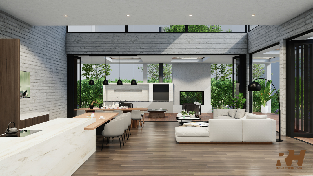 House Interior Design & 3D Rendering-3