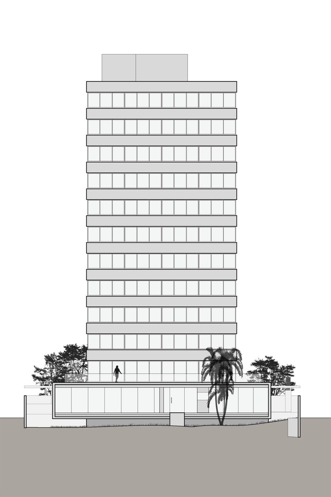 巴西博萨俱乐部现代住宅 | 混凝土与玻璃的精致融合-46