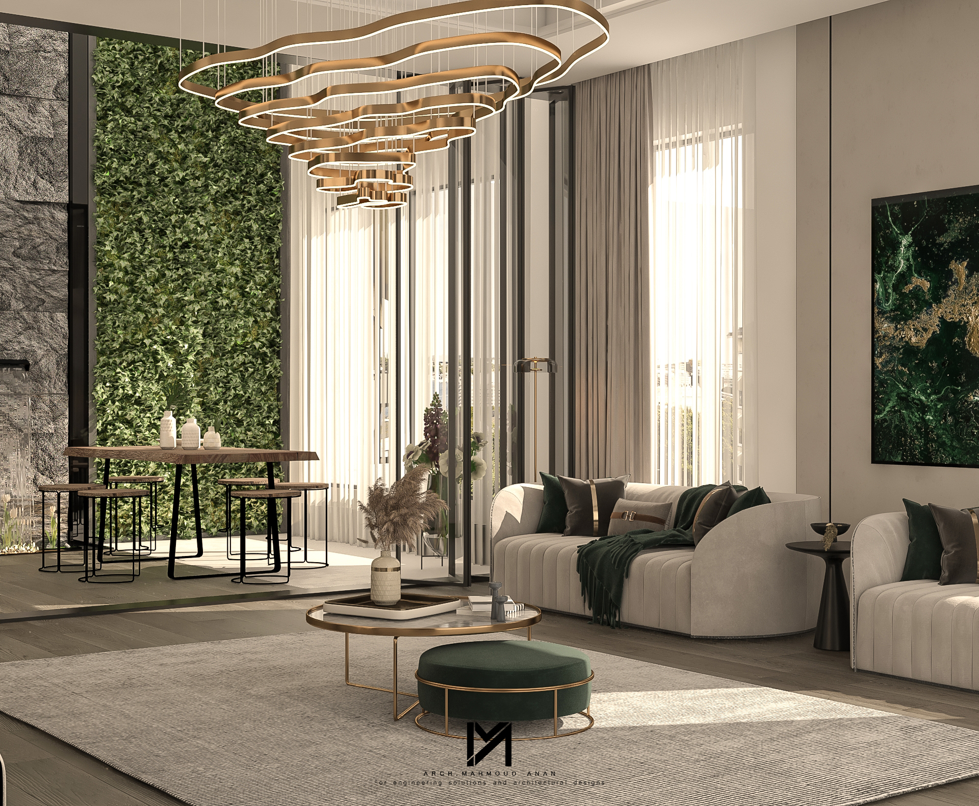 MODERN LIVING ROOM WITHE OPEN SPACE - UAE-4