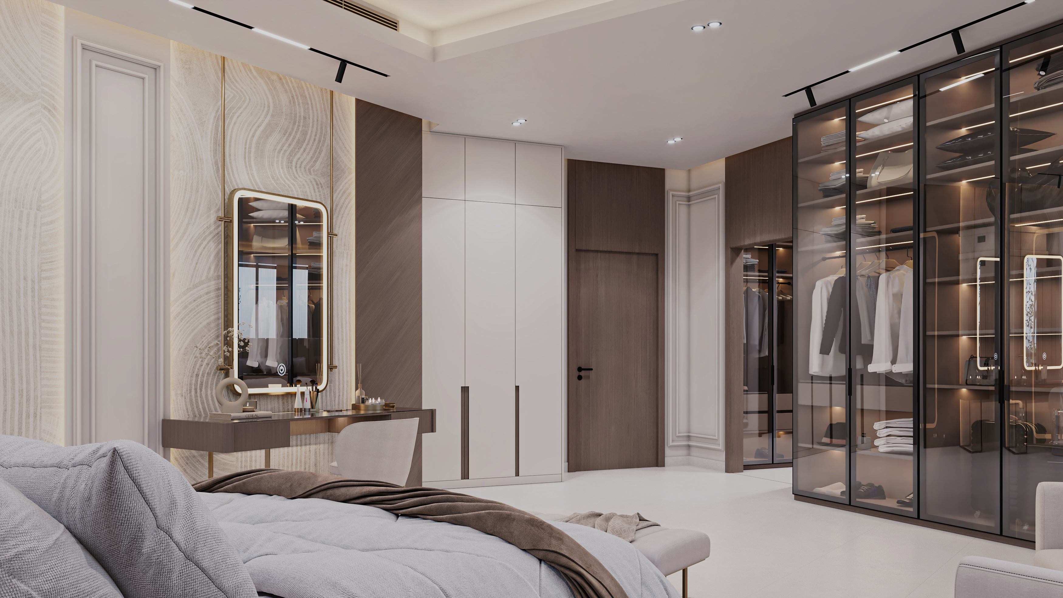 新古典奢华主卧丨阿联酋阿布扎比丨Archpix Engineering Consultants-8