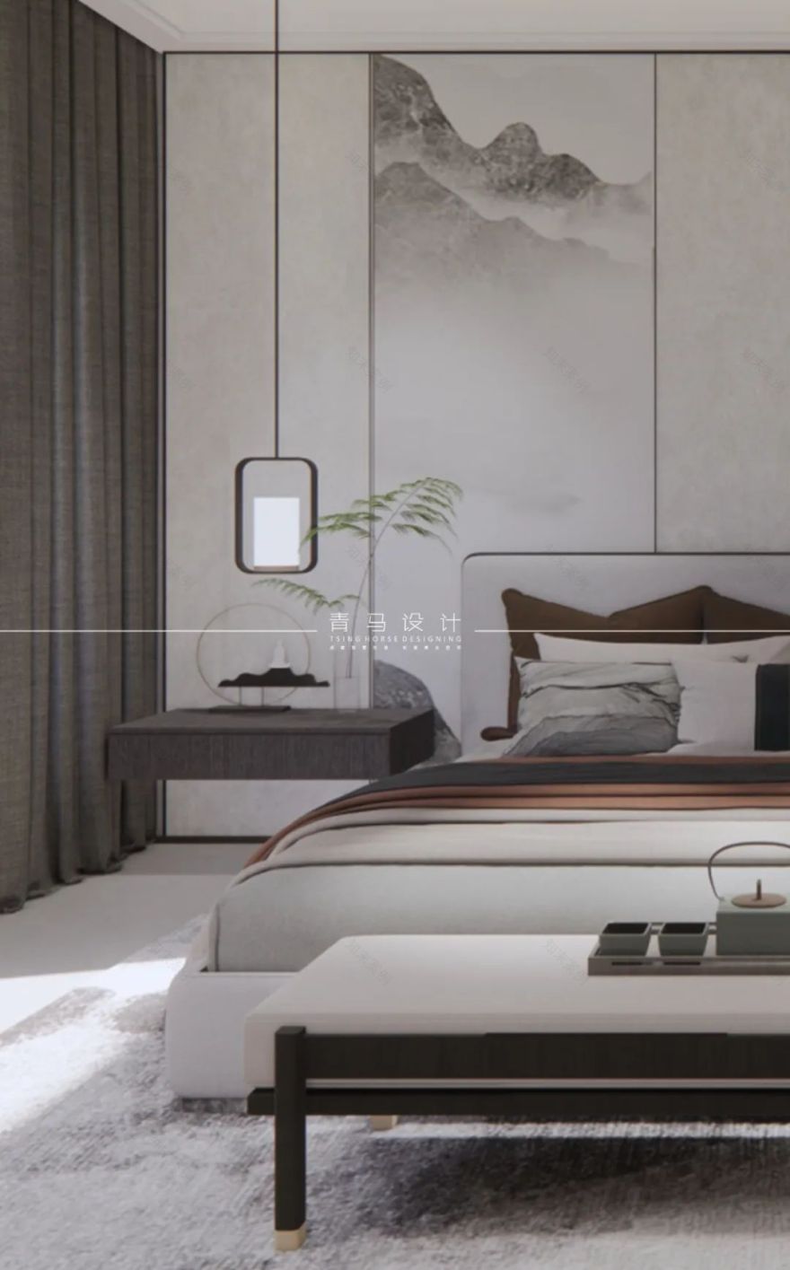 未央金茂府现代中式别墅设计丨中国西安丨青马别墅设计-61