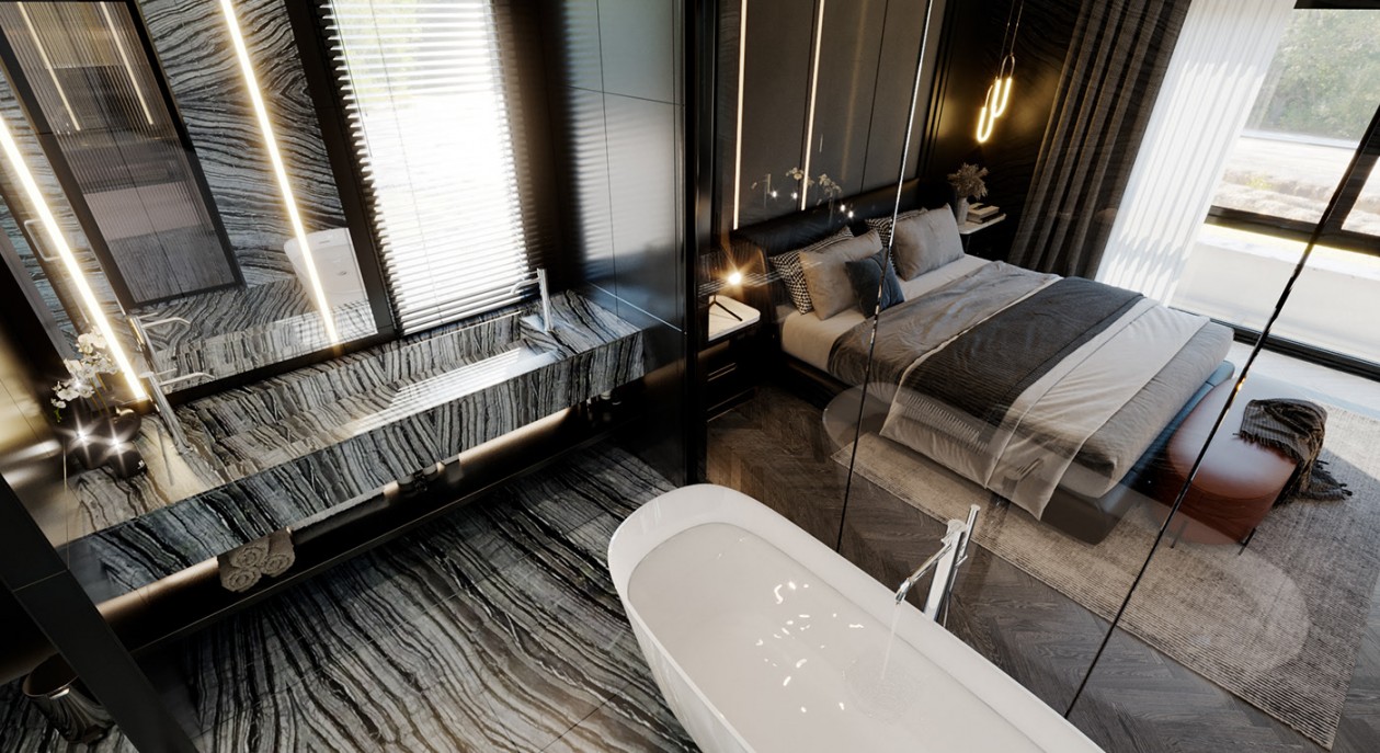 鲜明的线条与中性元素 创造出精致的室内空间-16