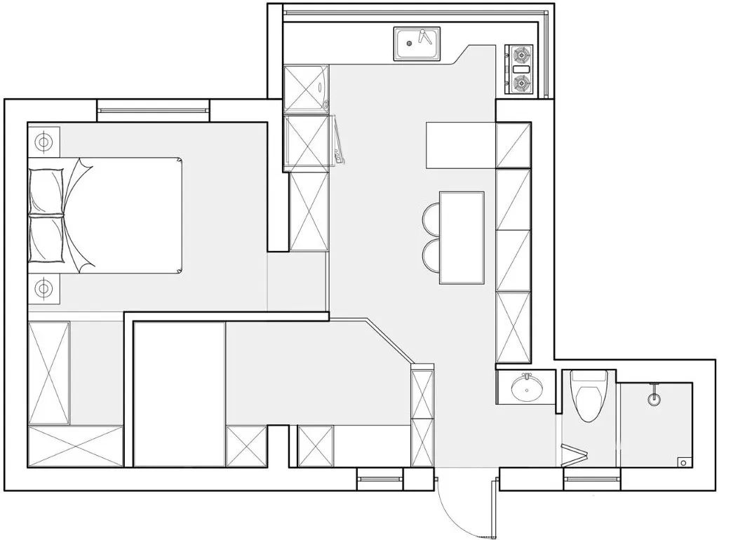 40㎡老破小逆袭丨壹石空间设计-8