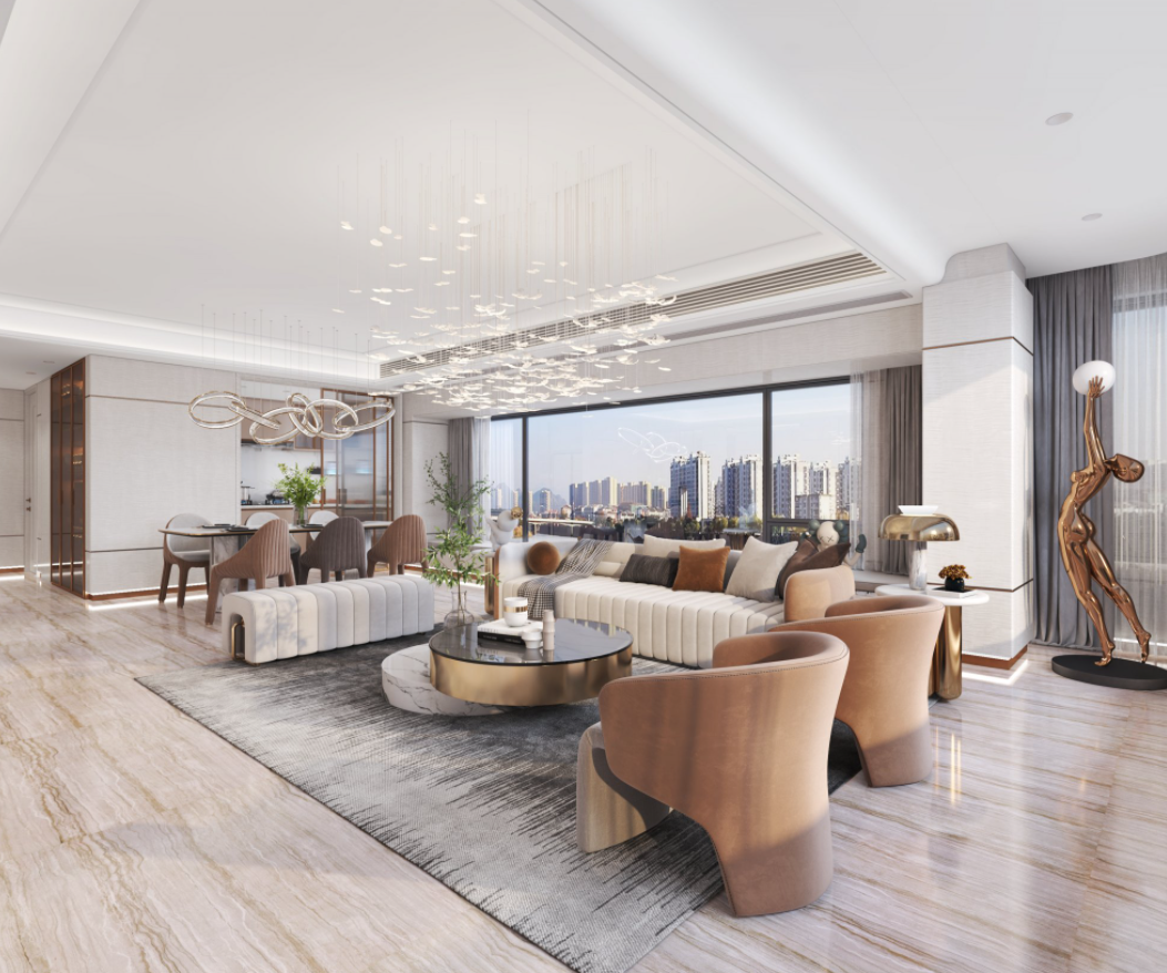 现代港式轻奢平层设计-16