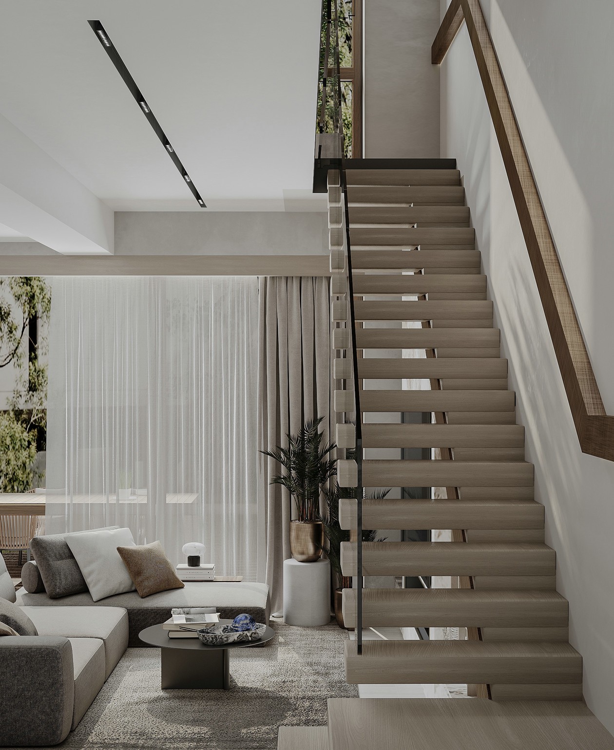 原木与灰 打造舒适有度的浪漫居地-3