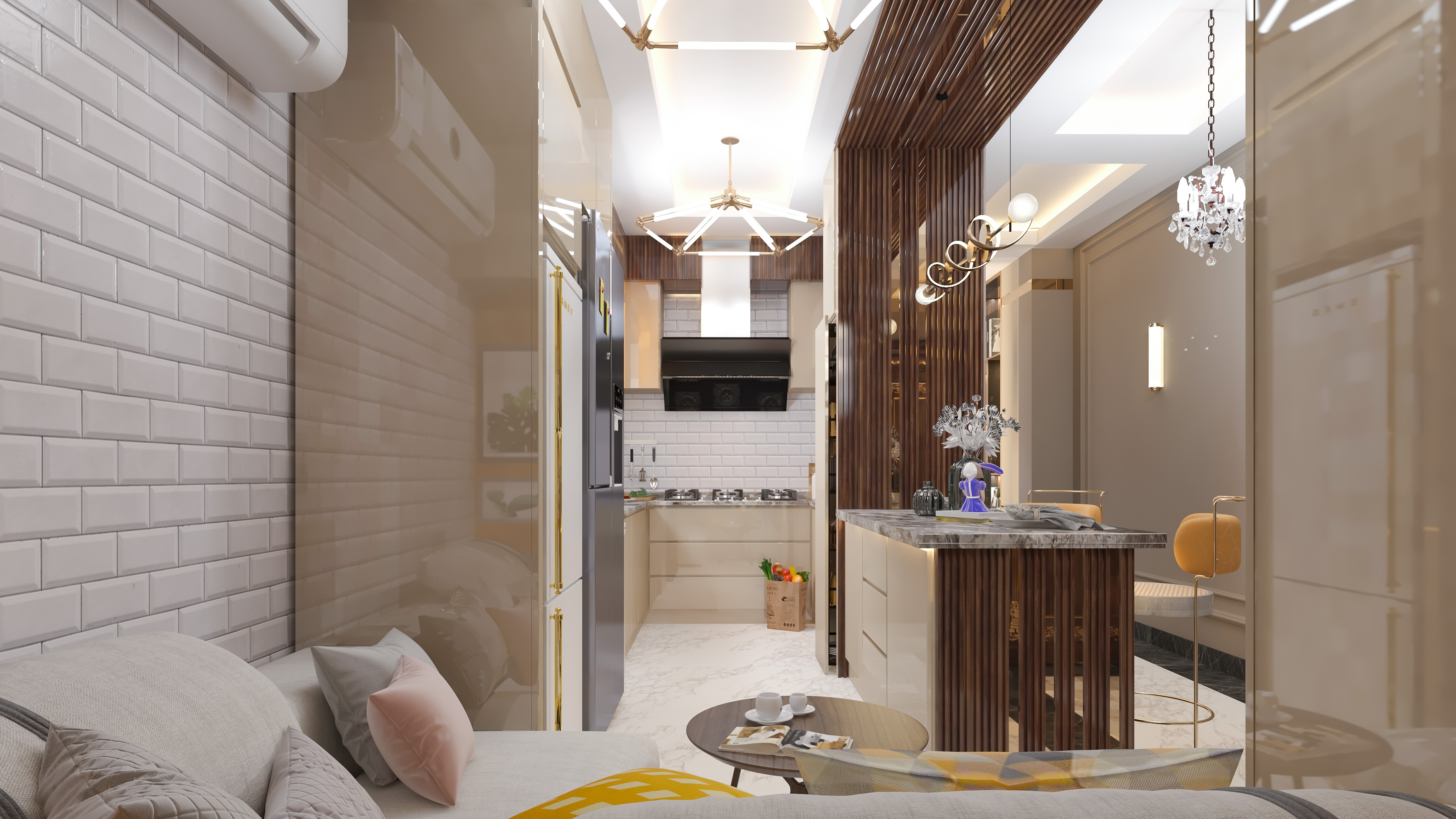 living room with open kitchen-10