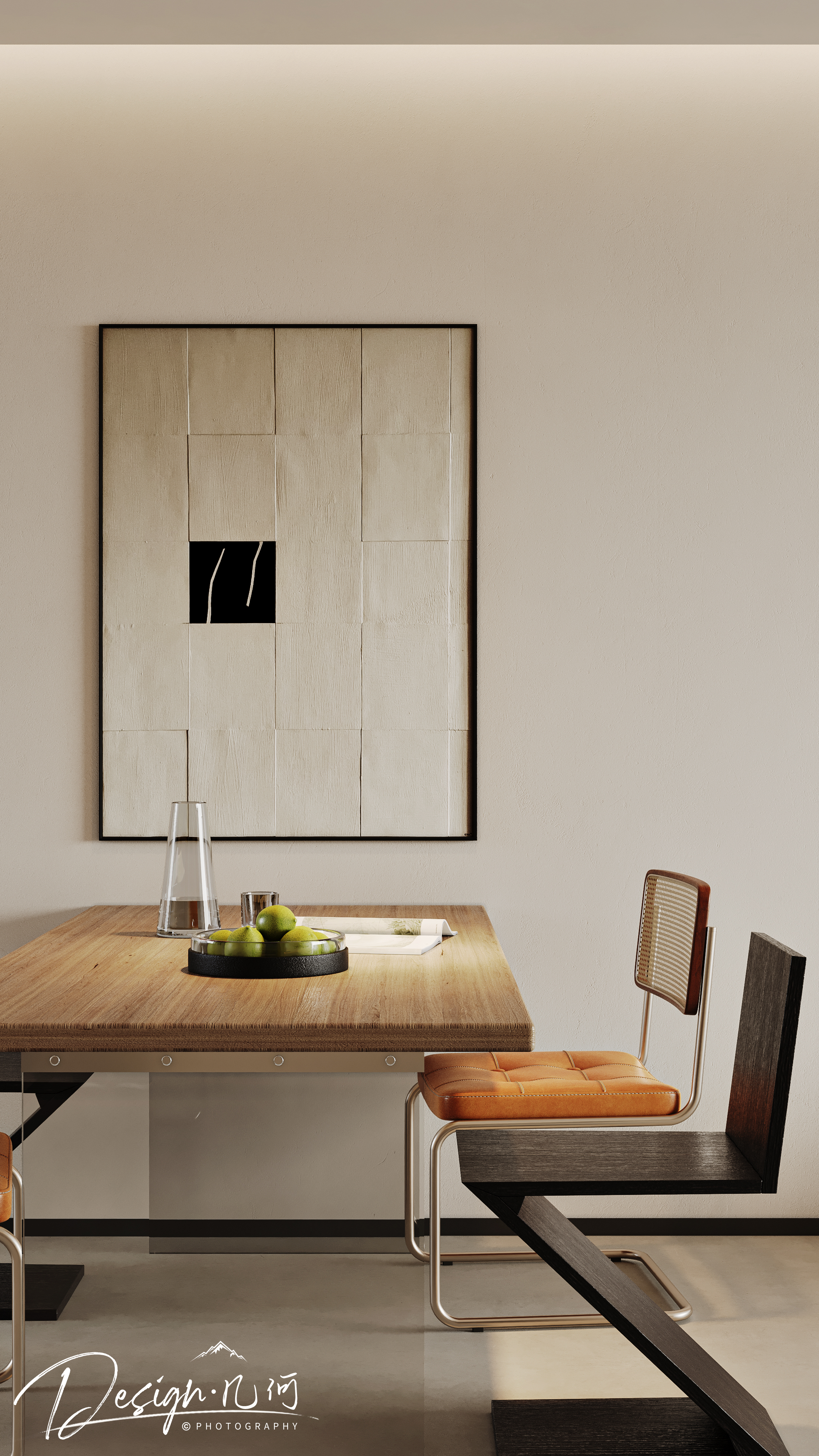 几何空间视觉表现 | 华安府现代奶油风客餐厅-10