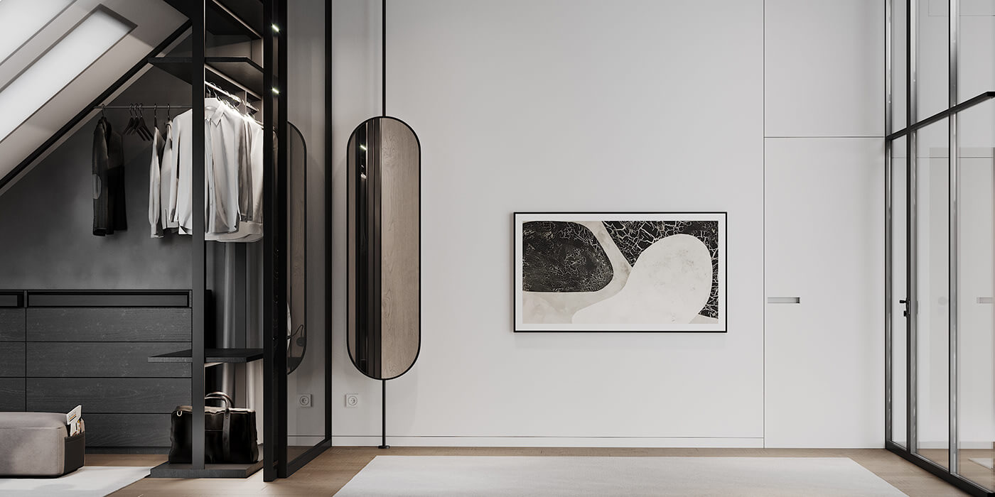 127㎡住宅设计，黑白灰+原木，超有魅力！-26