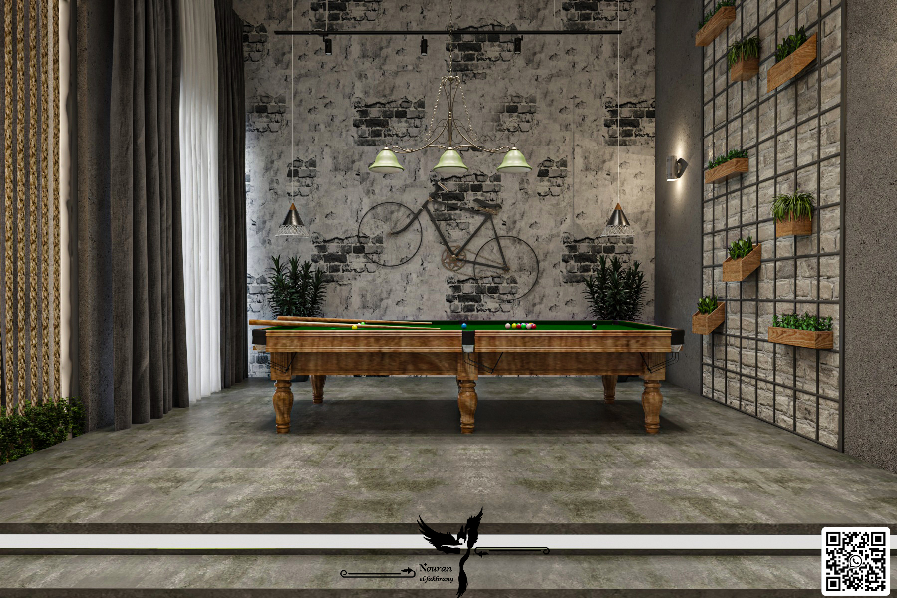 Industrial style basement-4