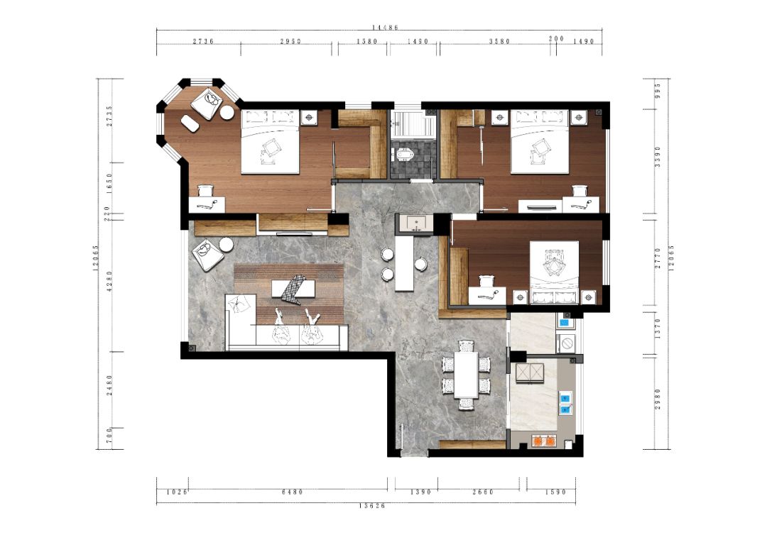 现代黑白灰，营造温馨艺术空间-11