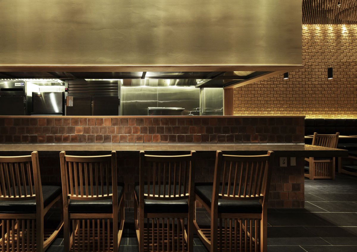 洛杉矶日式餐厅云朵天花板设计-13