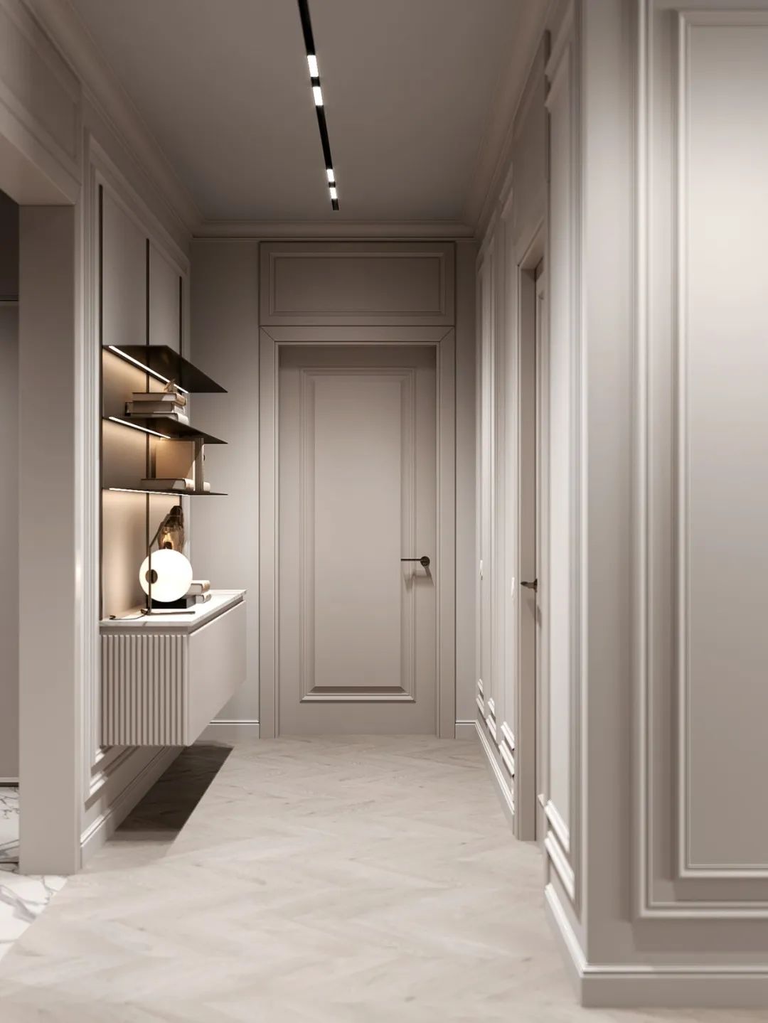 奶油色调黄铜细节,打造 120㎡精致高雅空间丨MARTA SHPACHENKO-0