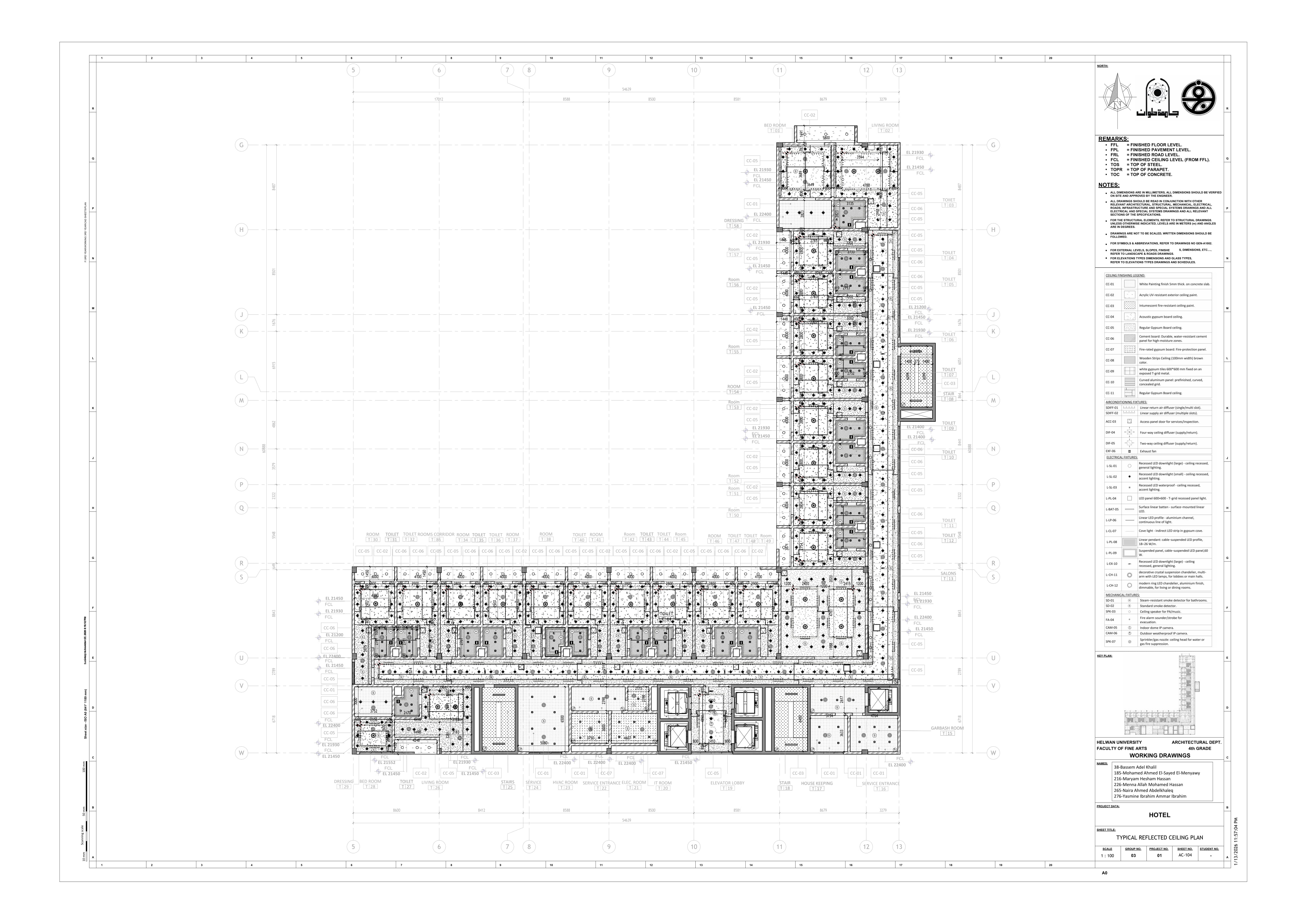 Blue Hotel | 3-Star Hotel Working Drawings-62