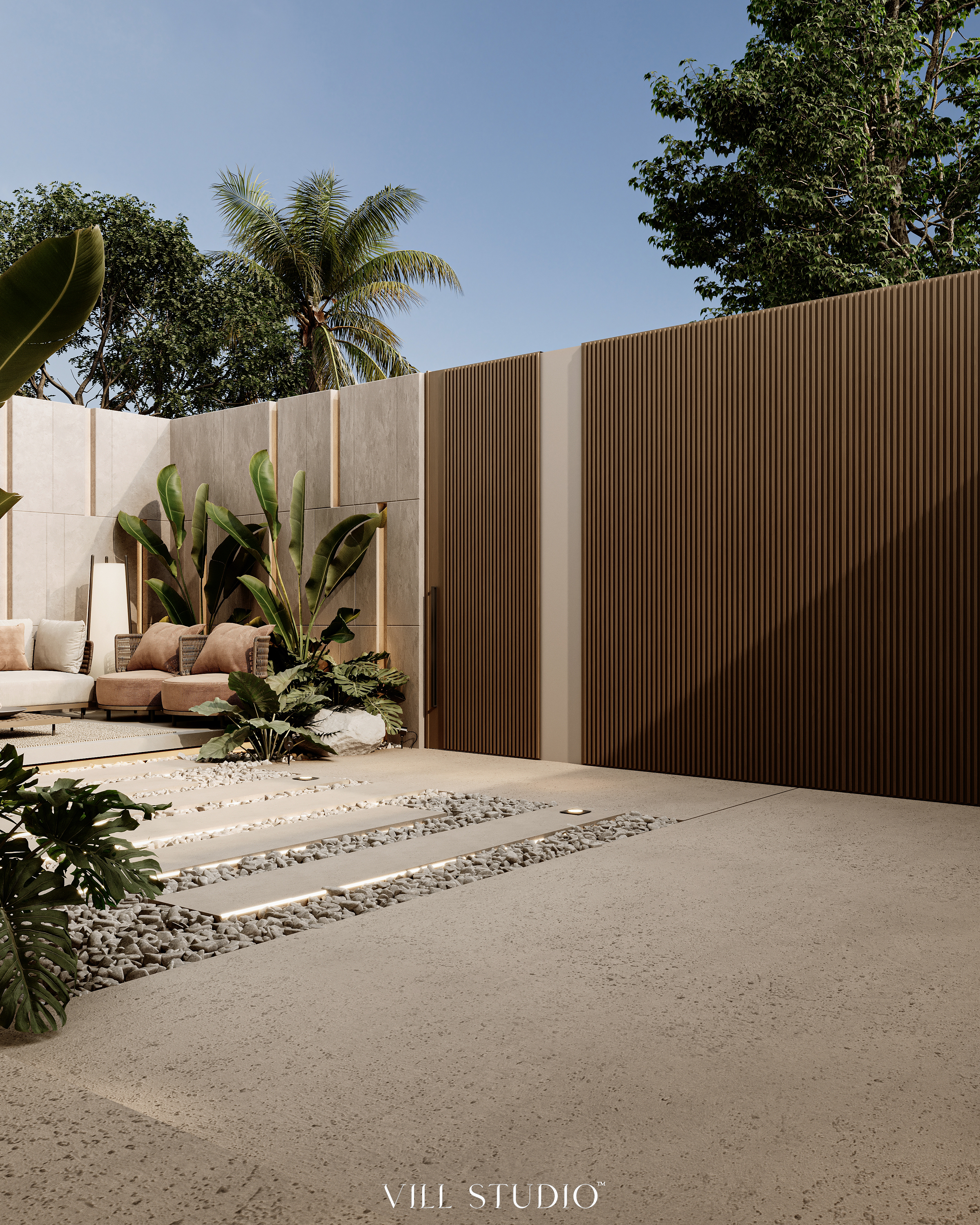 MODERN OUTDOOR VILLA ENTRANCE DESIGN | OMAN-11