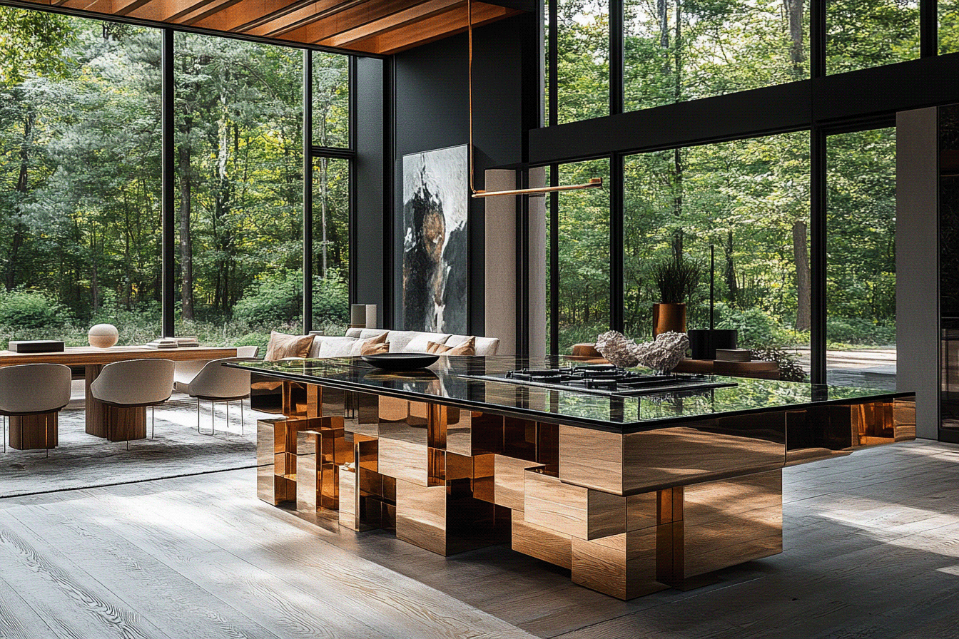 一个功能性艺术厨房岛台-7