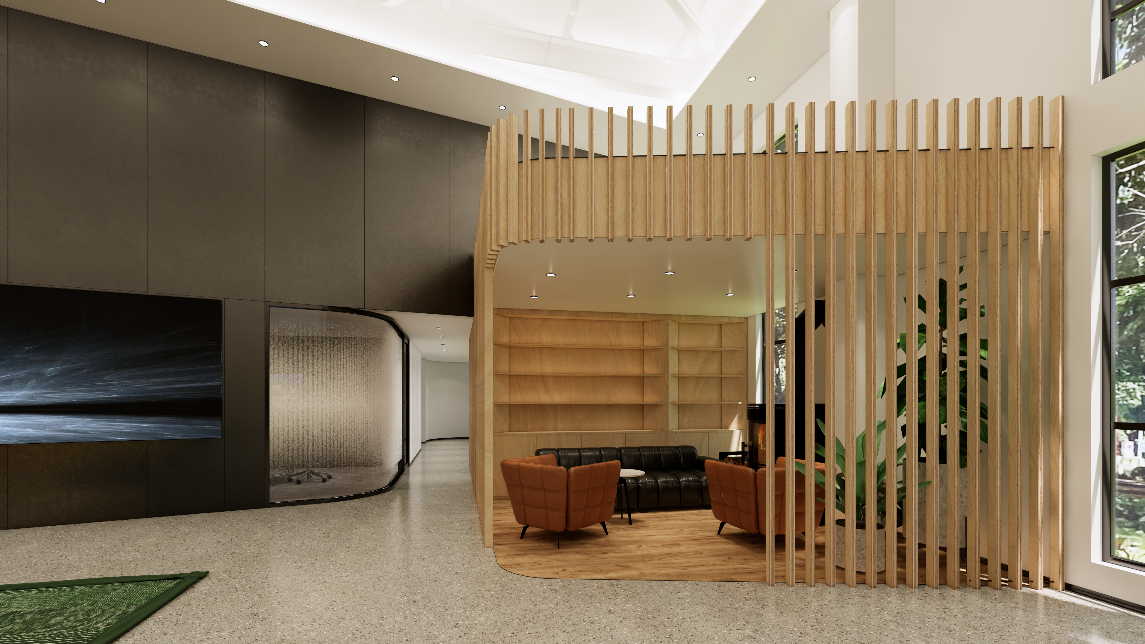 精品总部办公空间设计  前厅空间-6