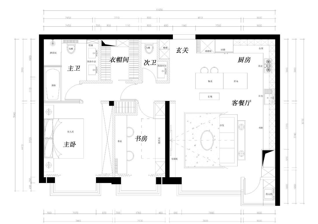 富力城日式温馨家居，客餐厨开放格局提升互动性-48