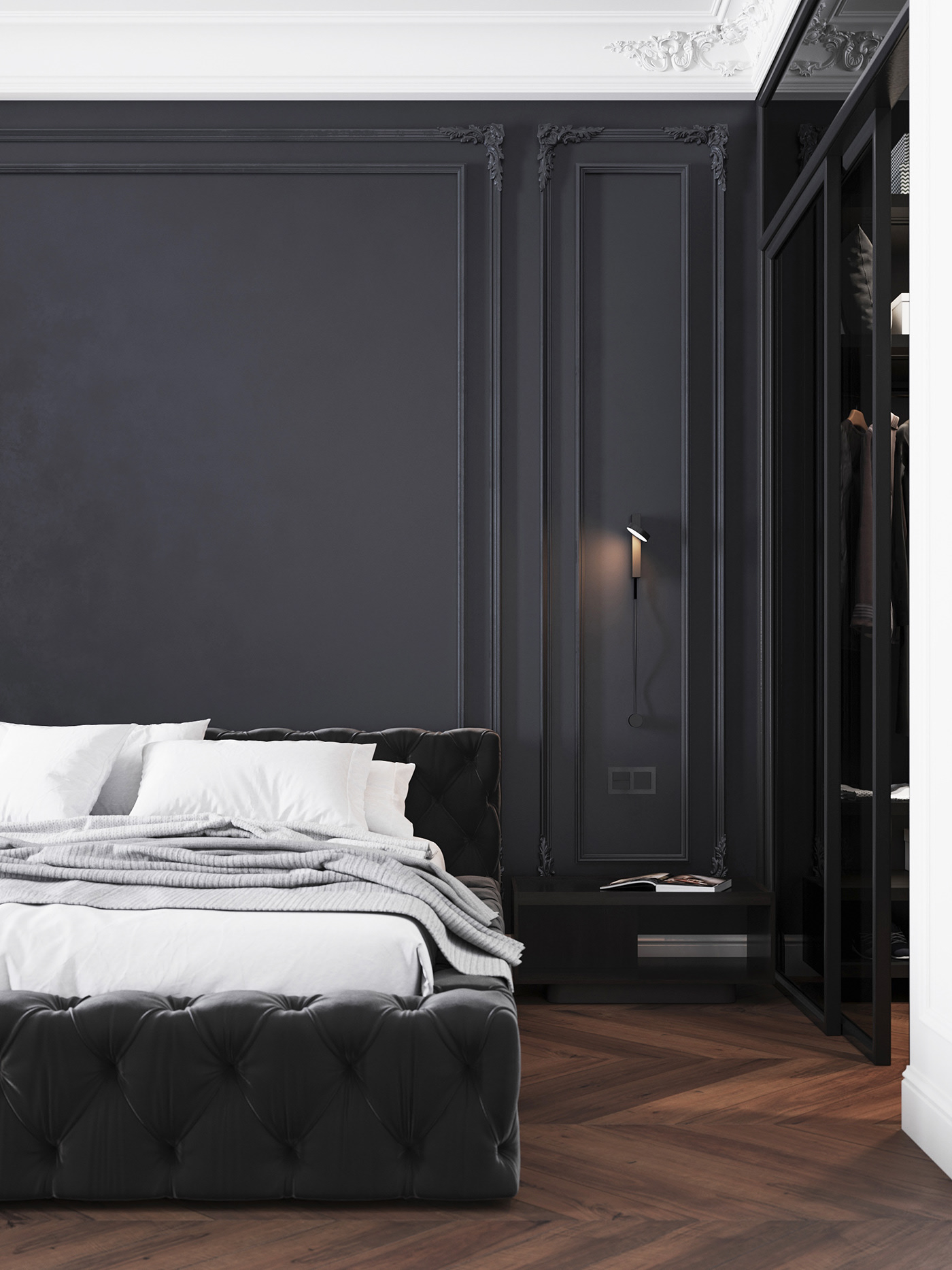 黑白魔盒 · 100㎡现代都市家居设计-12