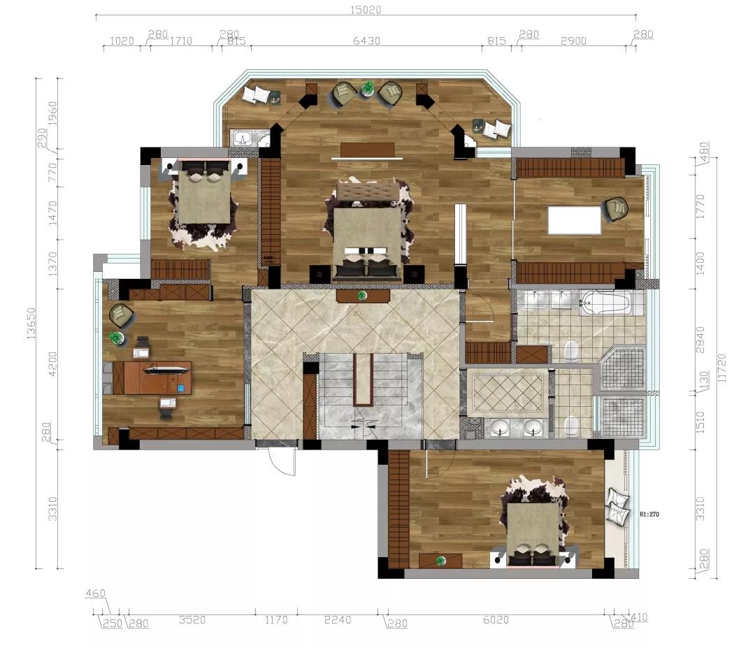 奥兰多小镇现代新中式家居设计-66