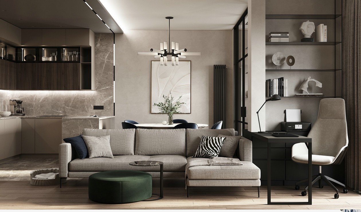 93㎡ 优雅、耐看、灰色系公寓-0