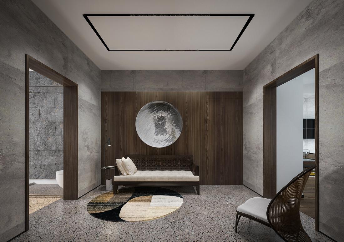 自然田园风侘寂别墅设计-2