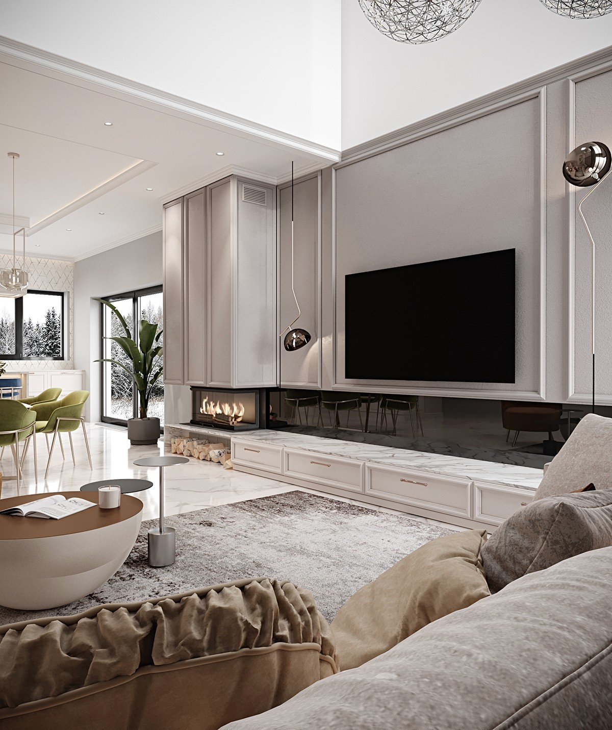 300平方米--浅色系空间设计-1