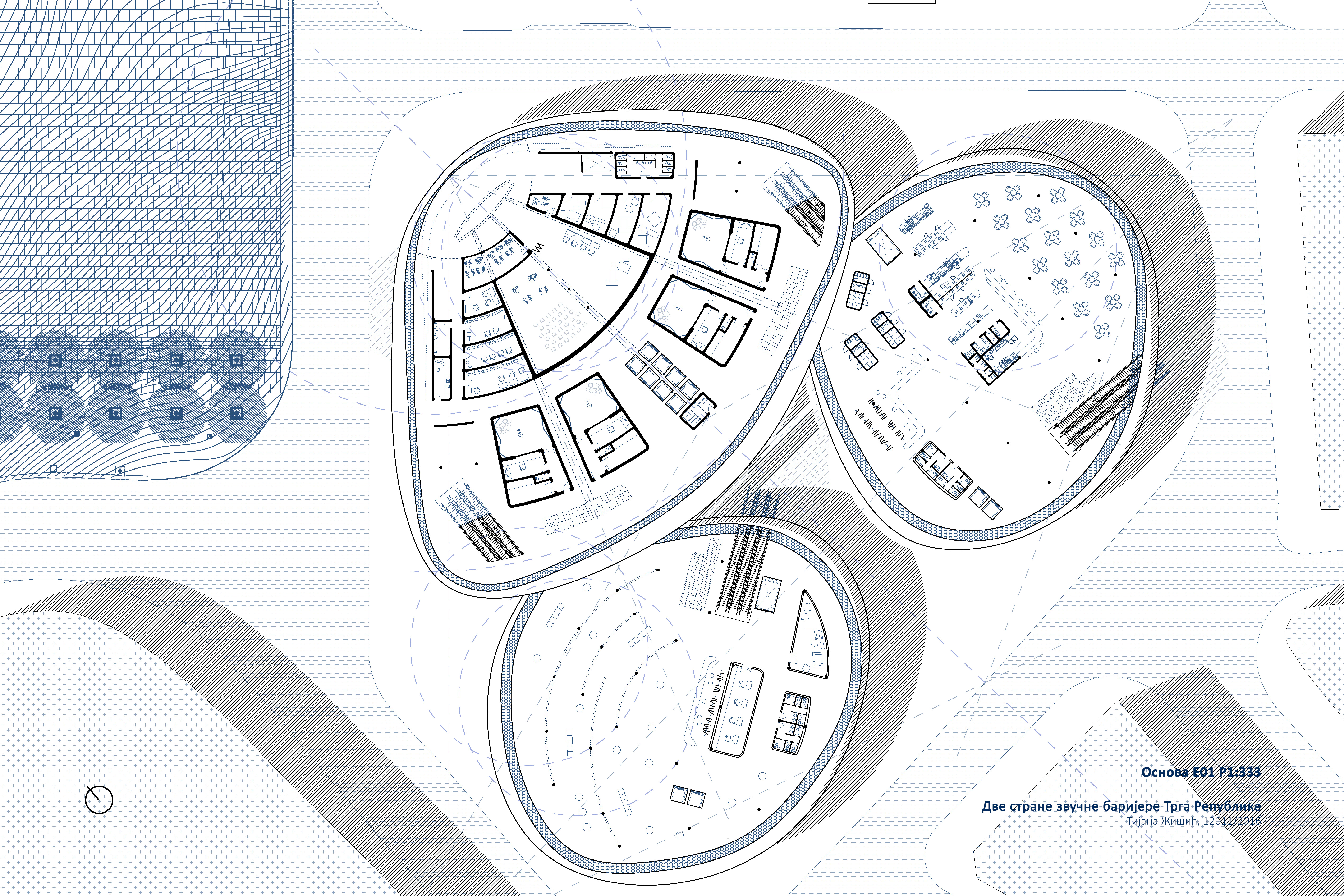 Studio project 12. Two sides of a square sound barrier.-20