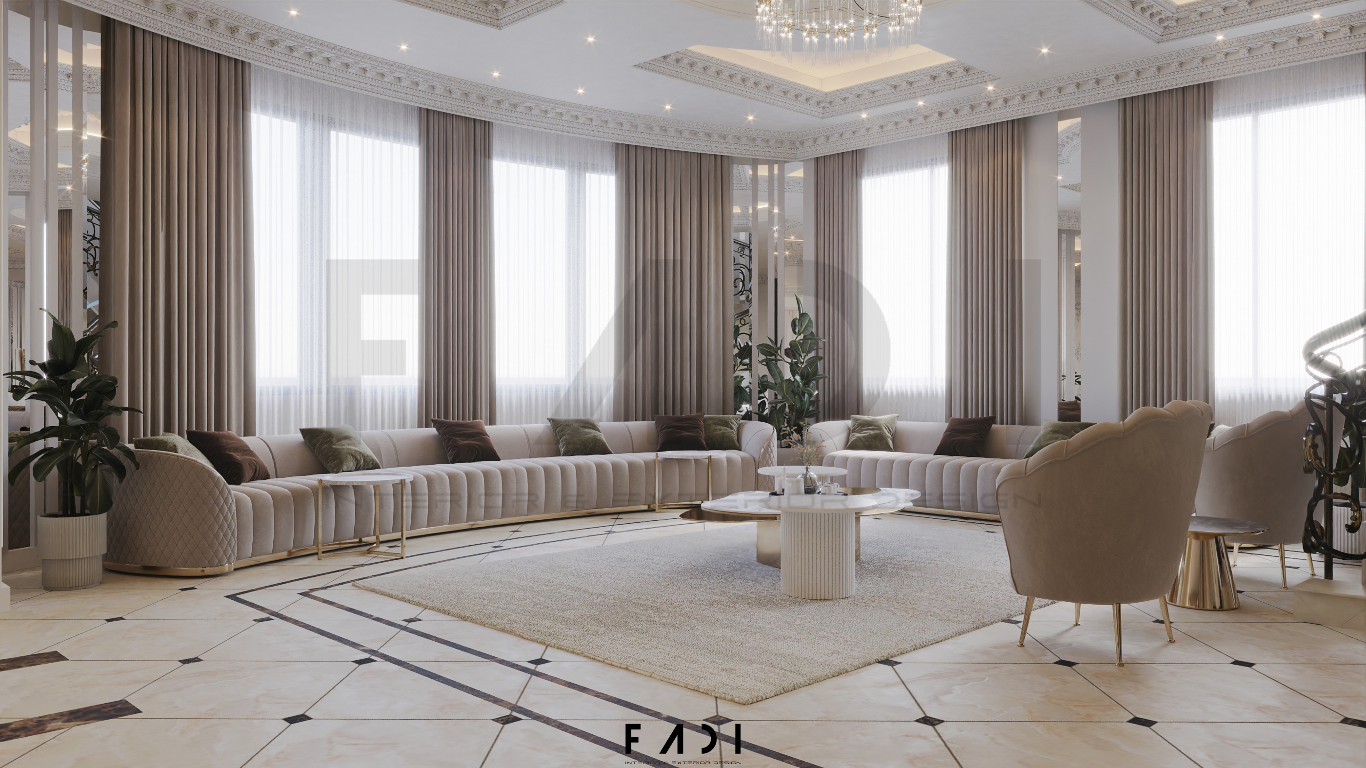 NEOCLASSICAL DESGIN FOR LIVINGROOM AREA IN DUBAI-1