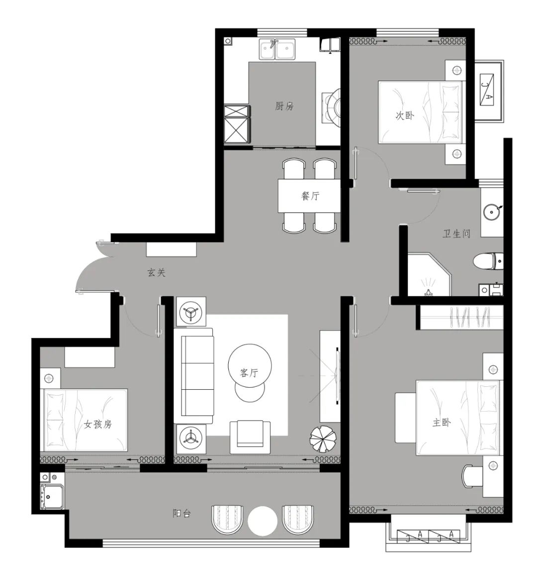 奥达花园二期样板间丨中国临沂丨北京筑思装饰-18