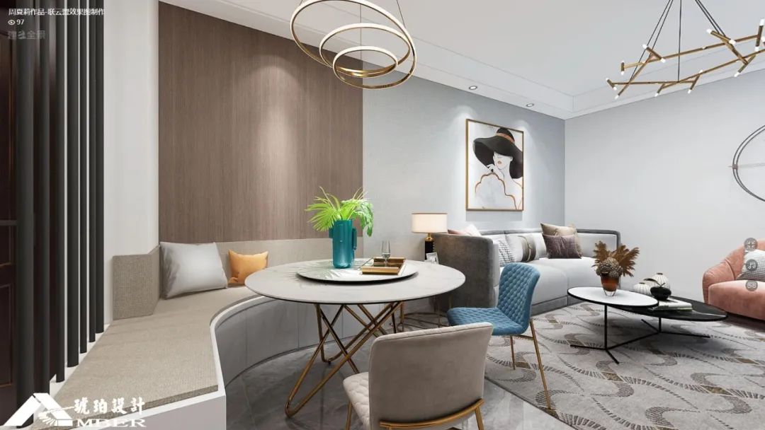 中央花园 95㎡现代轻奢三室空间，优雅设计与实用性的完美平衡-39