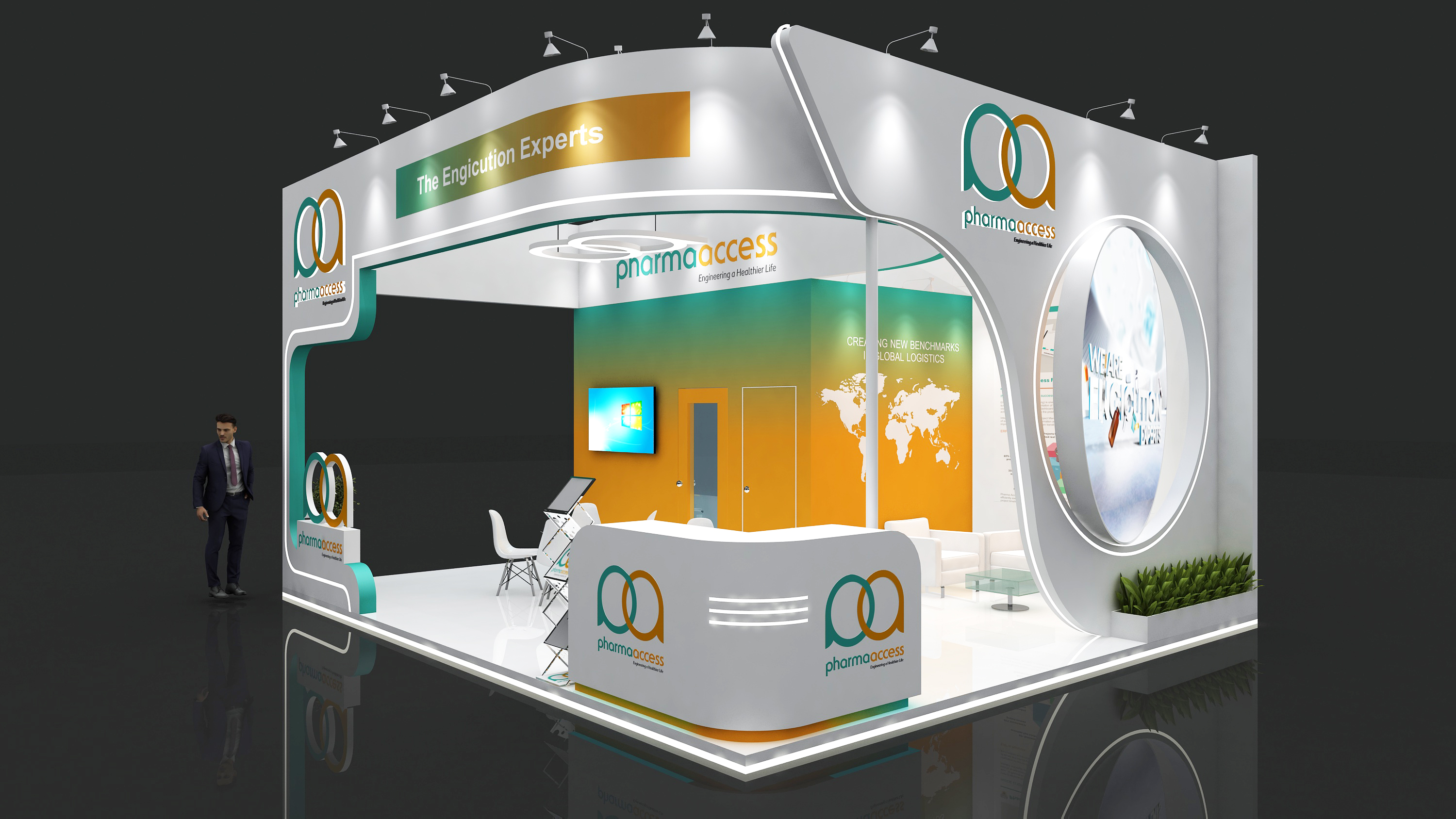 PHARAMA ACCESS 7X6M STALL DESIGN IN DUBAI-0