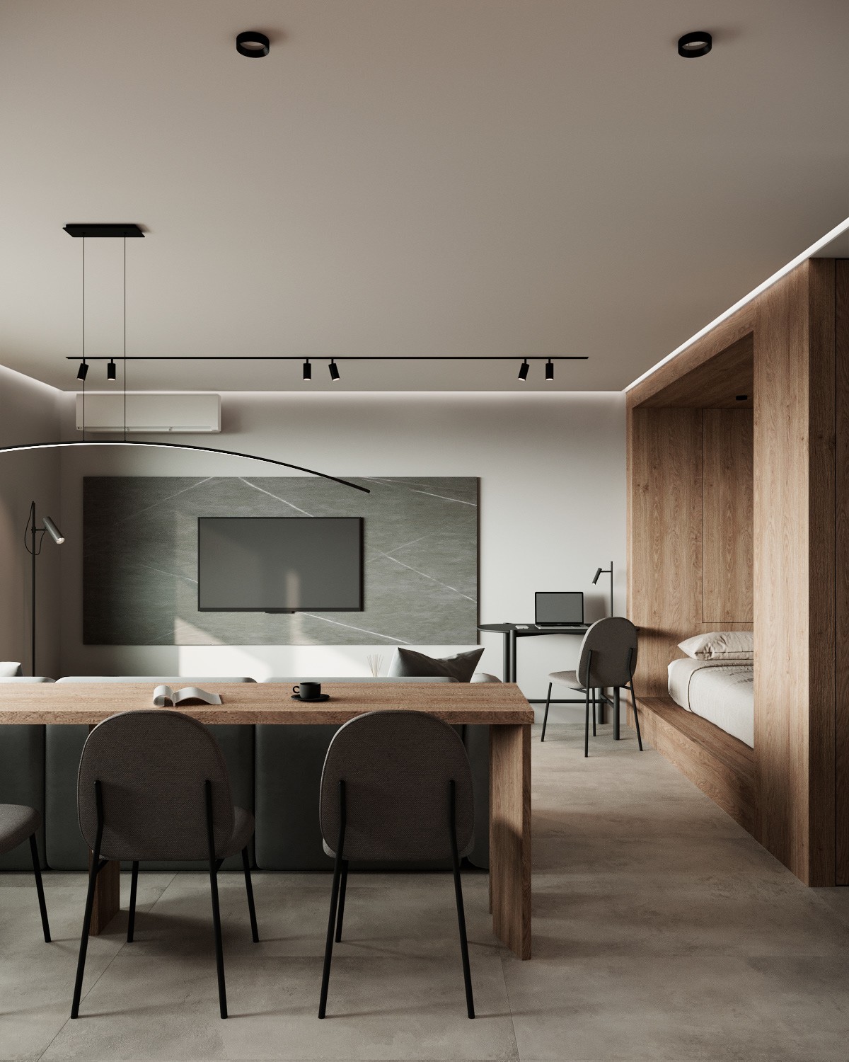 37.6㎡小空间公寓设计 超有设计感！-8