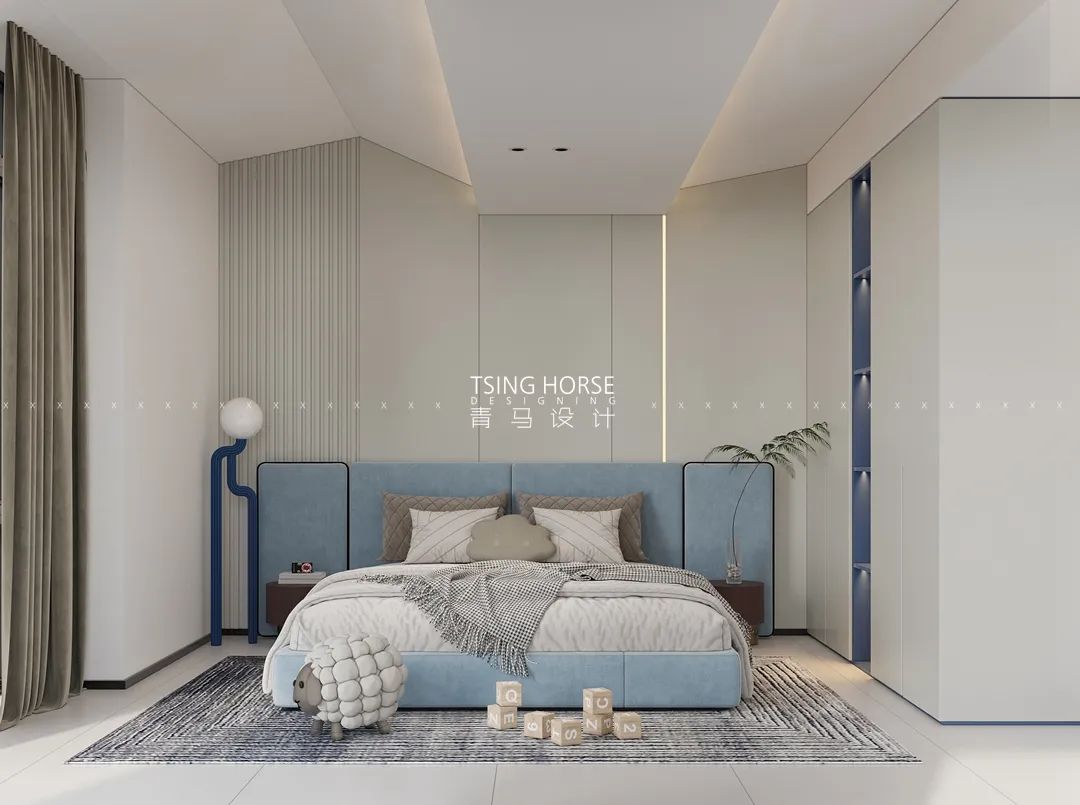 《富春洋房》现代风格平层设计丨青马别墅空间设计-56