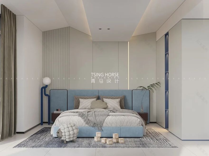 《富春洋房》现代风格平层设计丨青马别墅空间设计-56