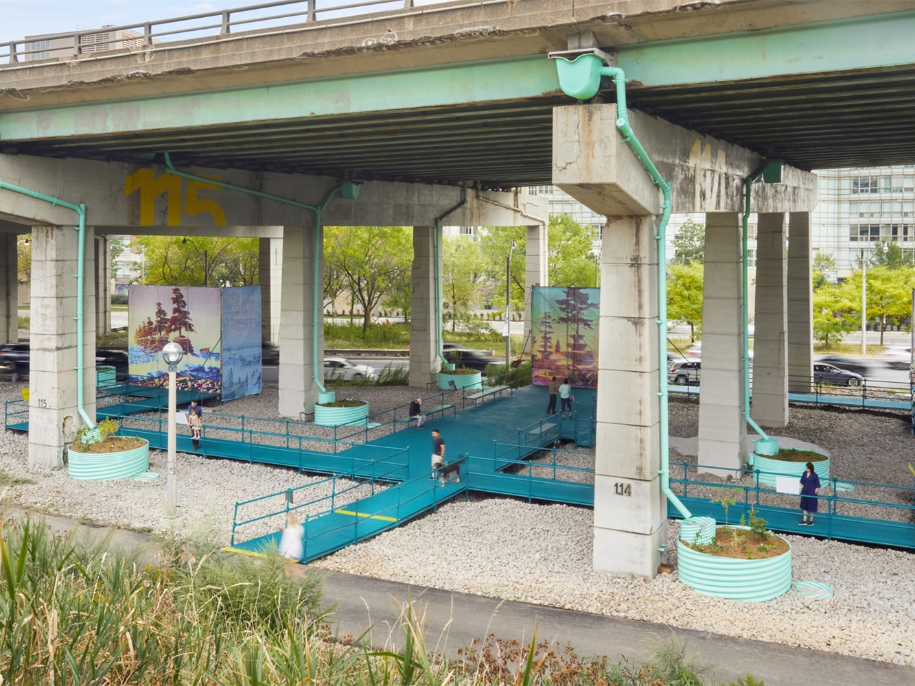 加拿大 Bentway Staging Grounds 公共空间丨Tei Carpenter,Reza Nik-2